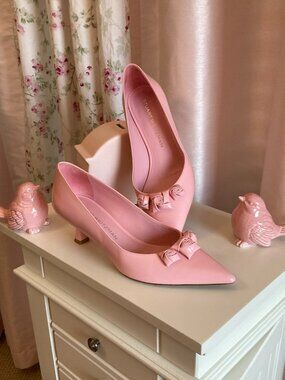 Stuart Weitzman Rosie 50mm heels in Pink Marshmallow, sz. 8